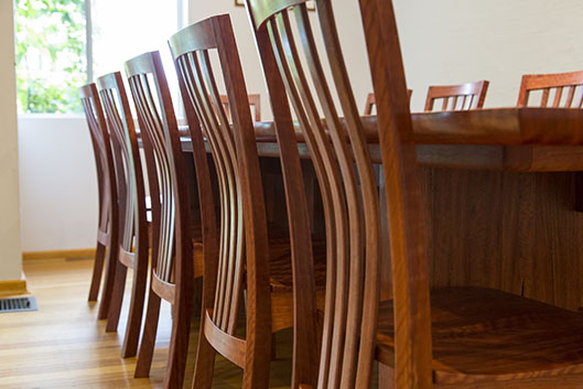 Redgum Dining Suite Chairs Closeup